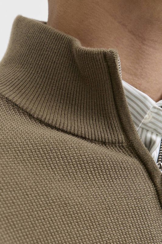 JACK & JONES PREMIUM - Gebreid Vest - Kaki