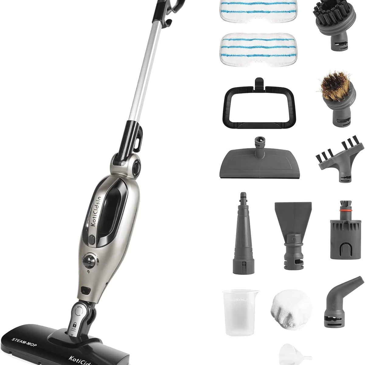 Balais vapeur 14 en 1 1500W gris noir Vendos85