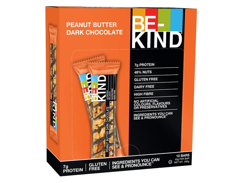 BE-KIND Riegel Peanut Butter Dark Chocolate 12 x 40 g Riegel mit Erdnussbutter und dunkler Schokolade