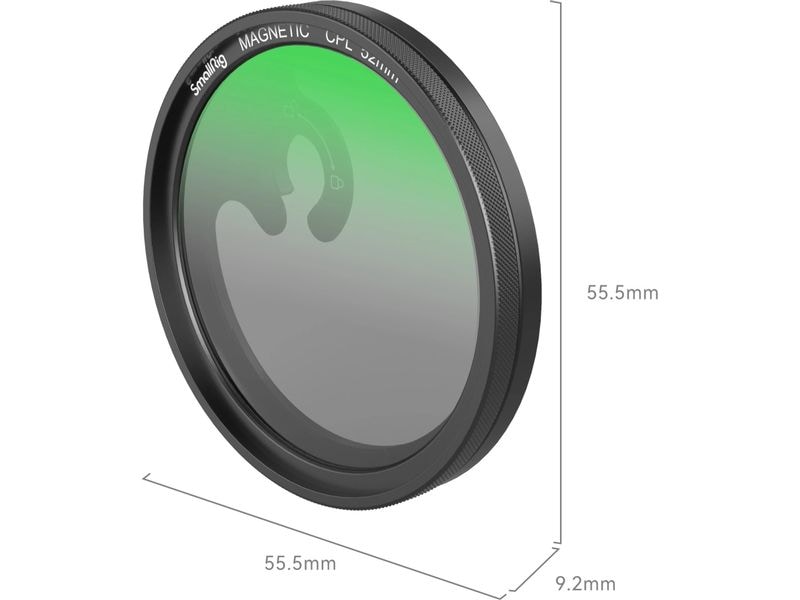Smallrig MagEase Magnetischer CPL-Filter mit Filter Adapter Eliminiert Reflexionen von nicht-metallischen Oberflächen