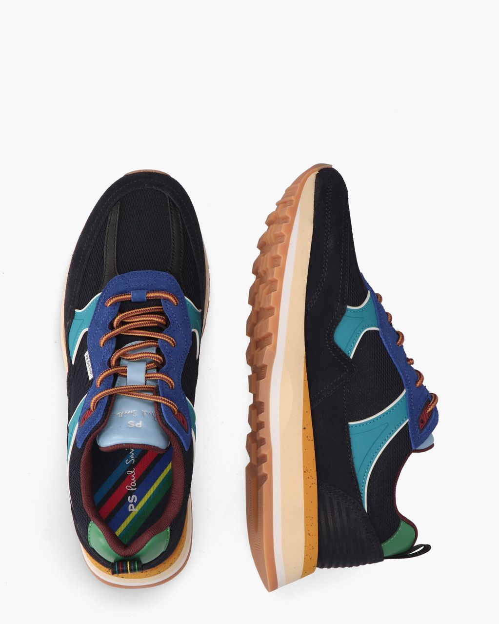 Paul Smith Banks Donkerblauw/Multicolor Herensneakers