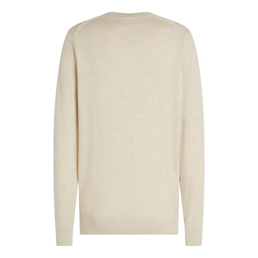 Tommy Hilfiger Pima Pullover, Heathered Oatmilk, XXL