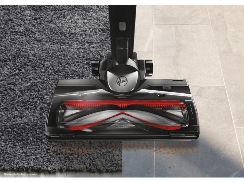 Hoover Akku-Hand- und Stielsauger HF522STH 011 Grau/Rot Kompakter Besenstaubsauger ohne Kabel