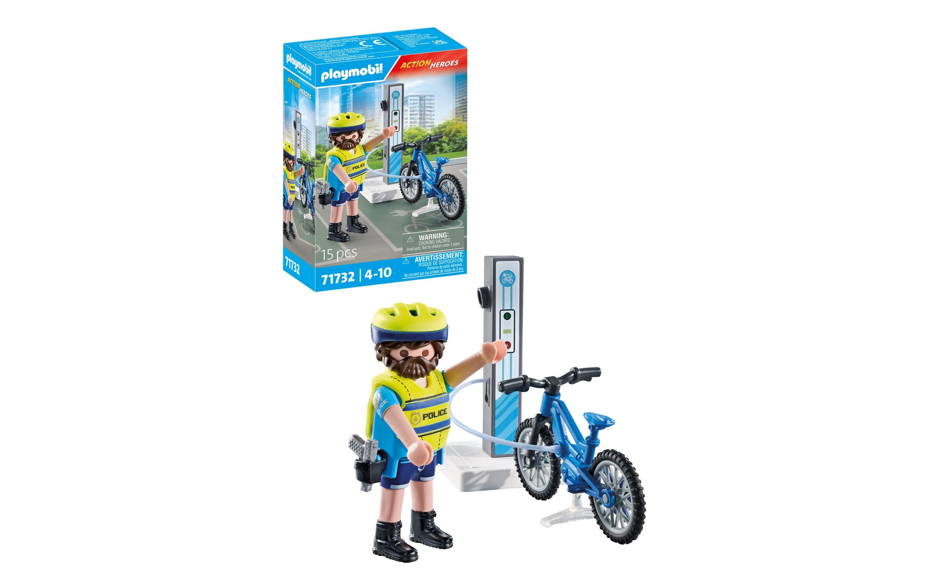 Action Heroes Polizei Fahrradstreife 71732Spielfigur-Set