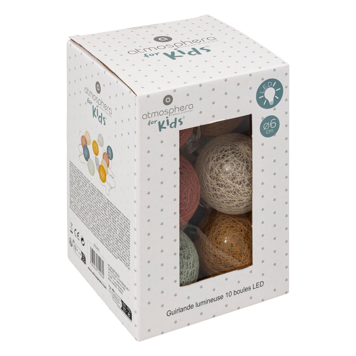 GUIRLANDE LED PILE 10 BOULES OYA D.6CM
