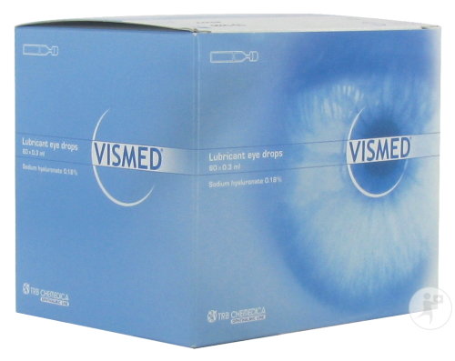 Vismed Lubrifiant Gouttes Oculaires 0,18% Acide Hyaluronique Unidoses 60x0,3ml