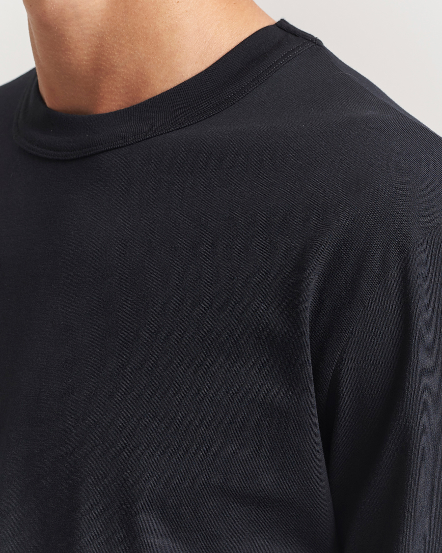 Tekla Organic Cotton Long Sleeve T-Shirt Black