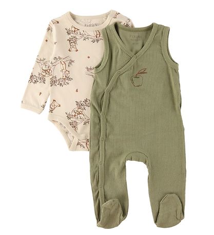 Fixoni Sparkedragt m. Body l/æ - Sheer Bliss/Beige m. Bj?rne