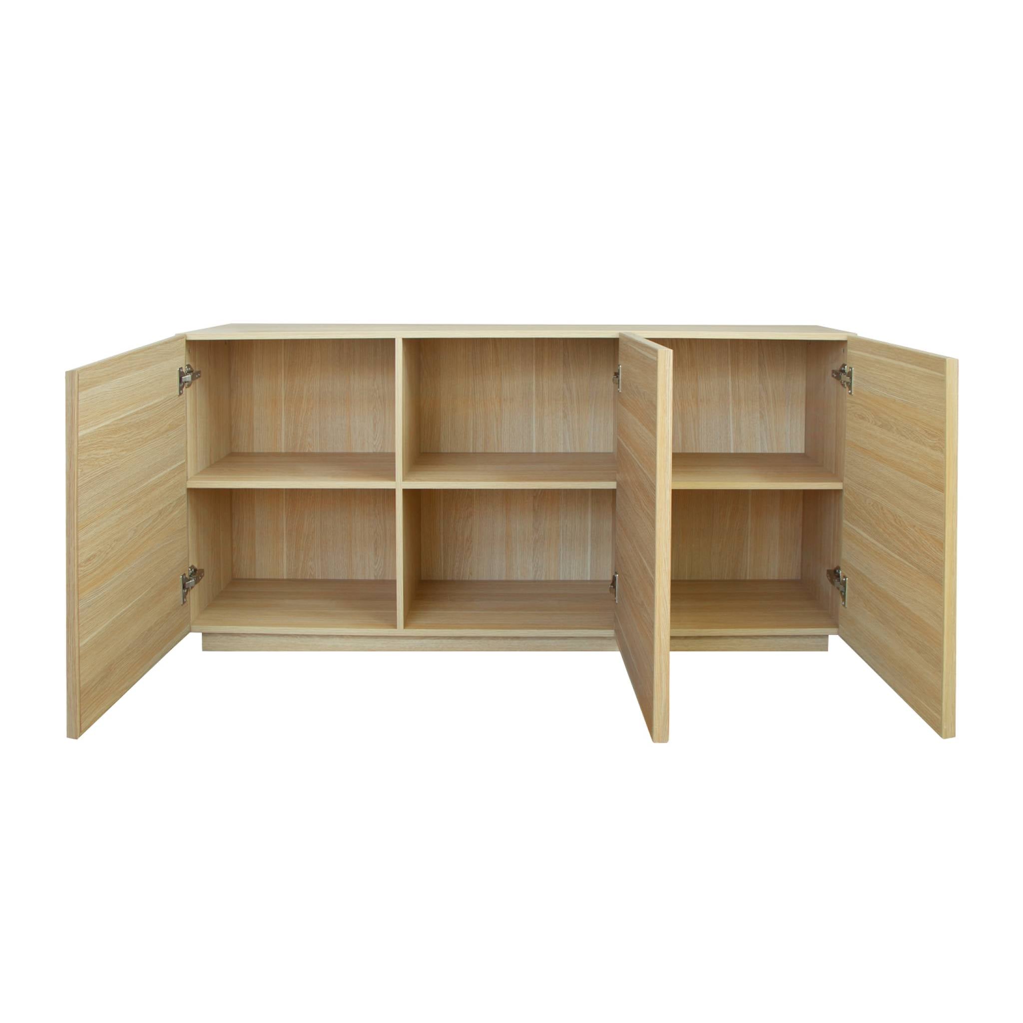 sweeek - Dressoir houtlook 3 deuren 160cm