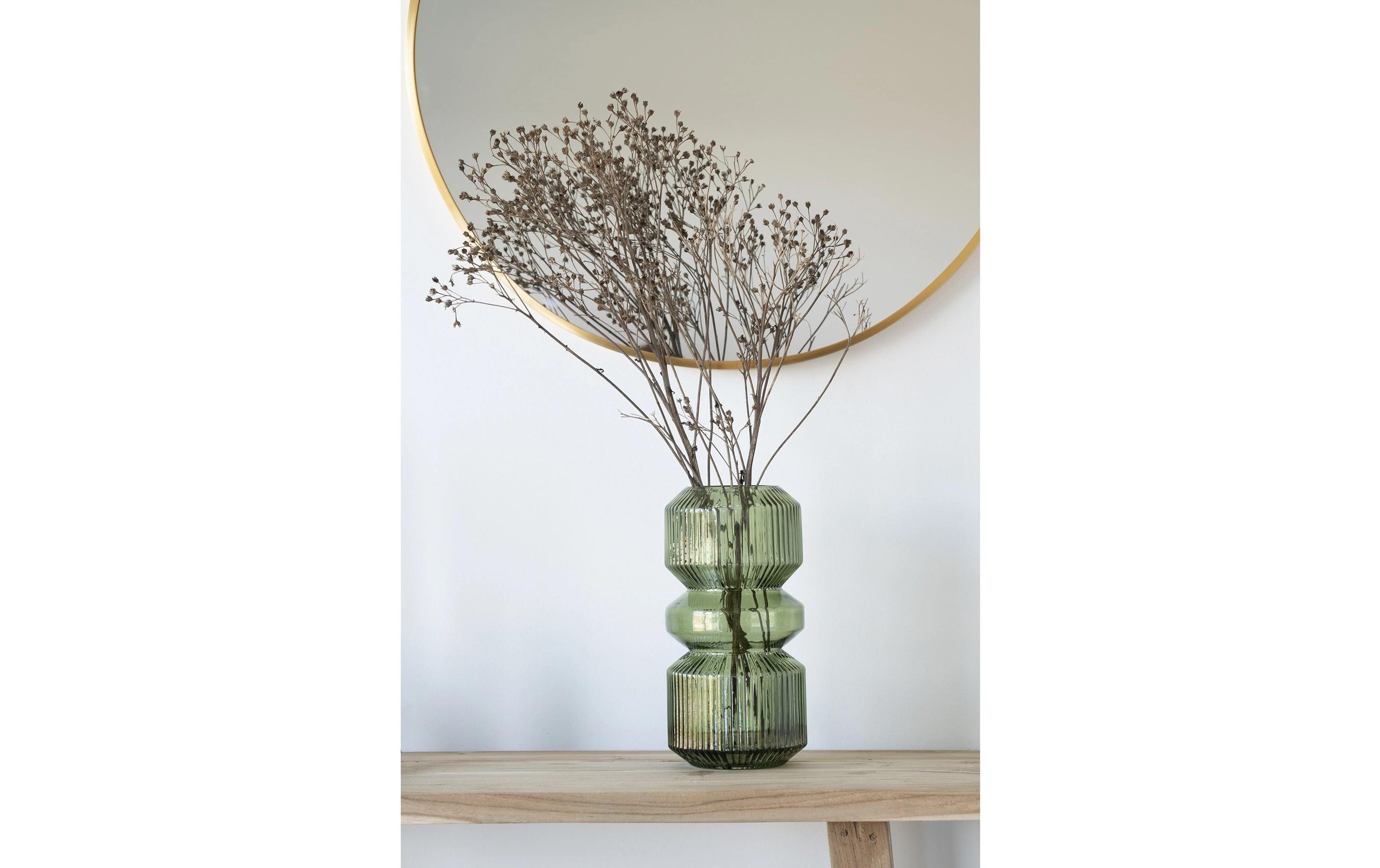 Vase rund 25 cm, GrünBlumenvase