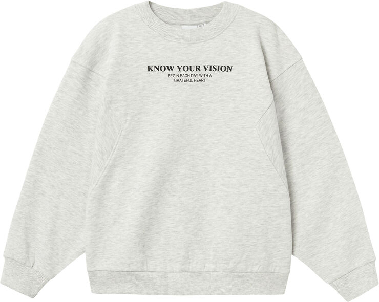 Name It NKFNAKONNI LS RLX SWEAT BRU Grå