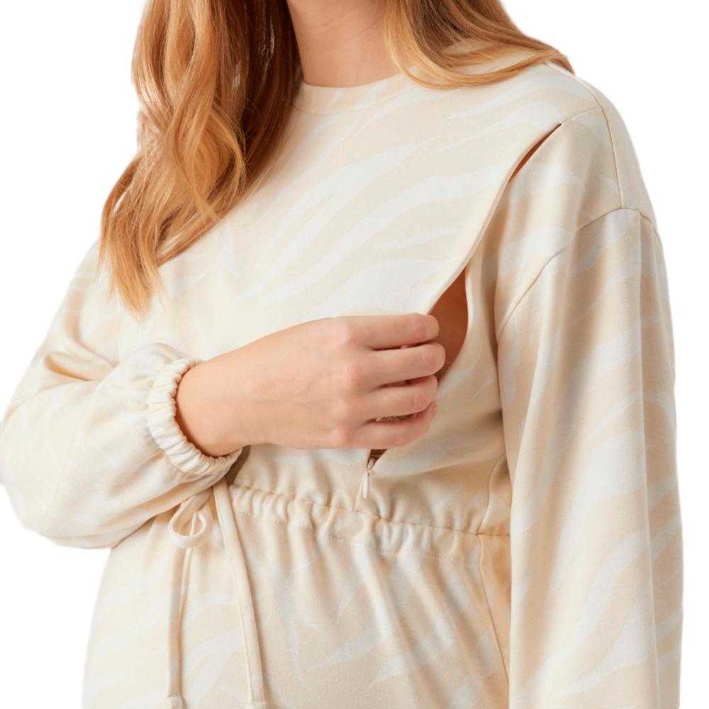 Mamalicious Robe de Grossesse Beige Femme Mamalicious Yates Mary