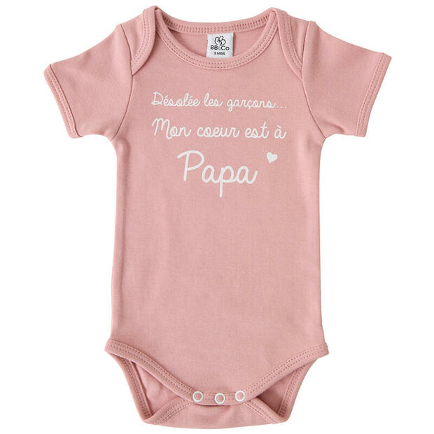 Body MC mon cœur est à papa 6 mois - BB&CO