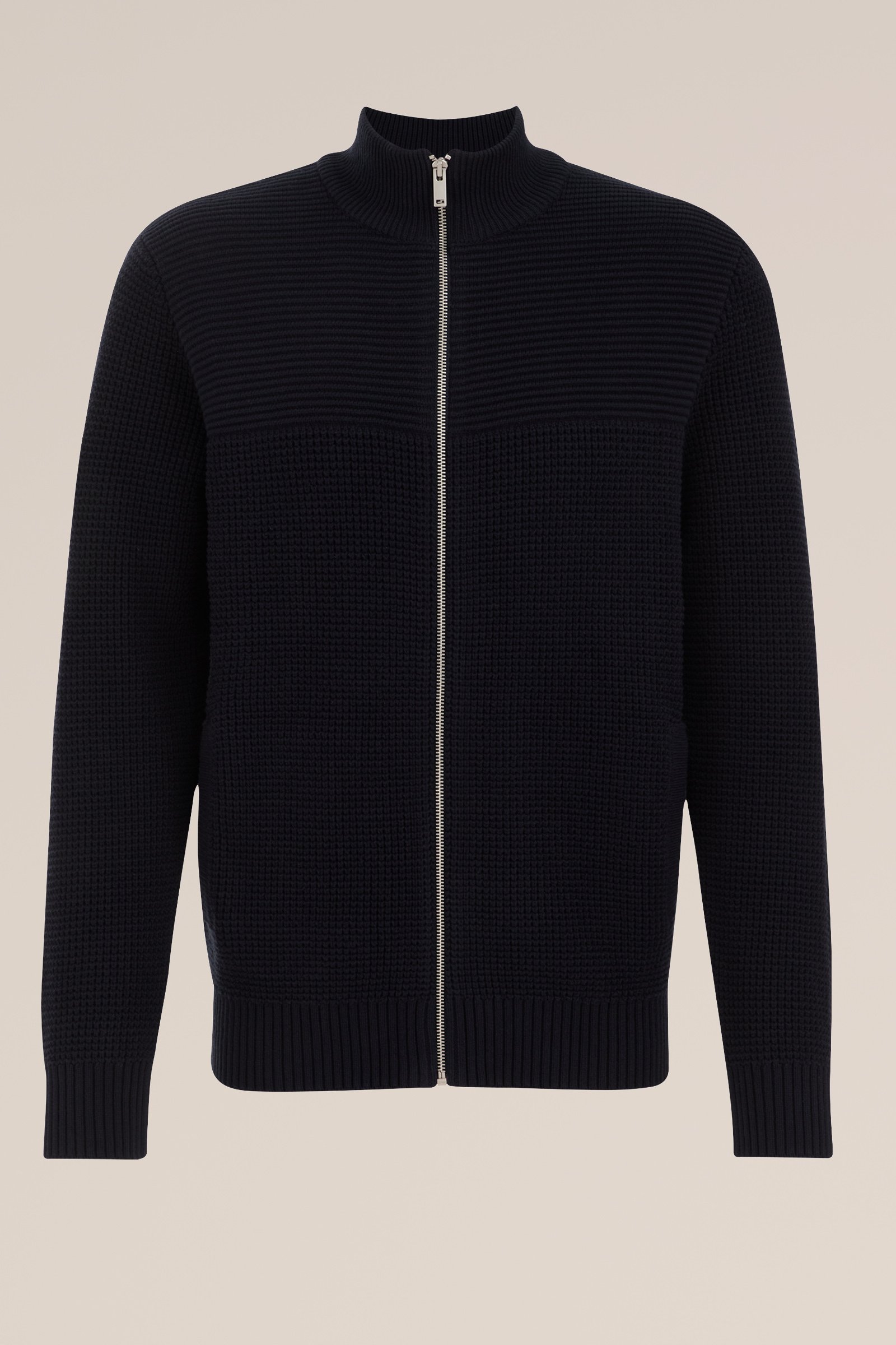 vest met structuur WE Fashion Donkerblauw