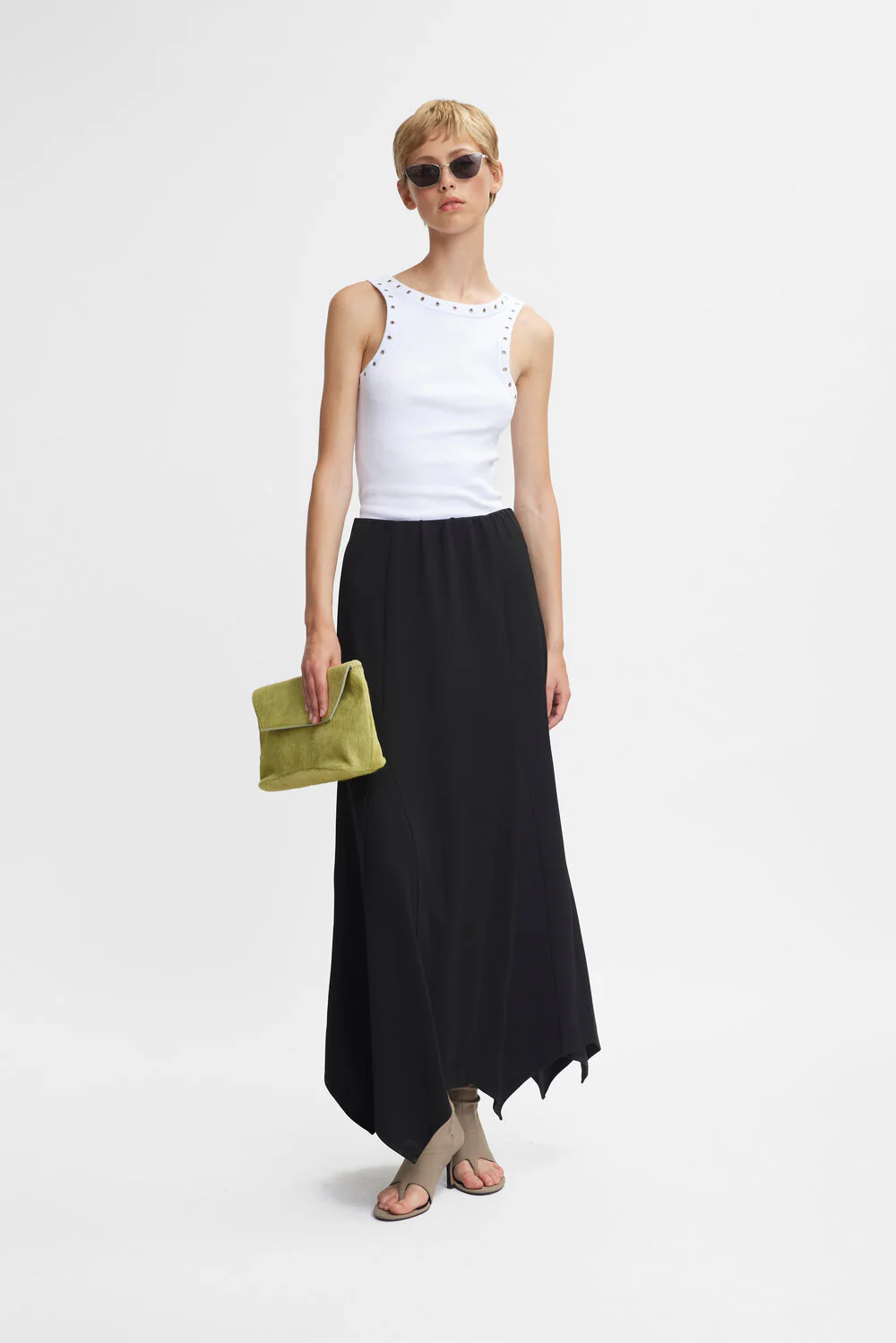 GESTUZ  DrewGZ eyelet tanktop - hvid
