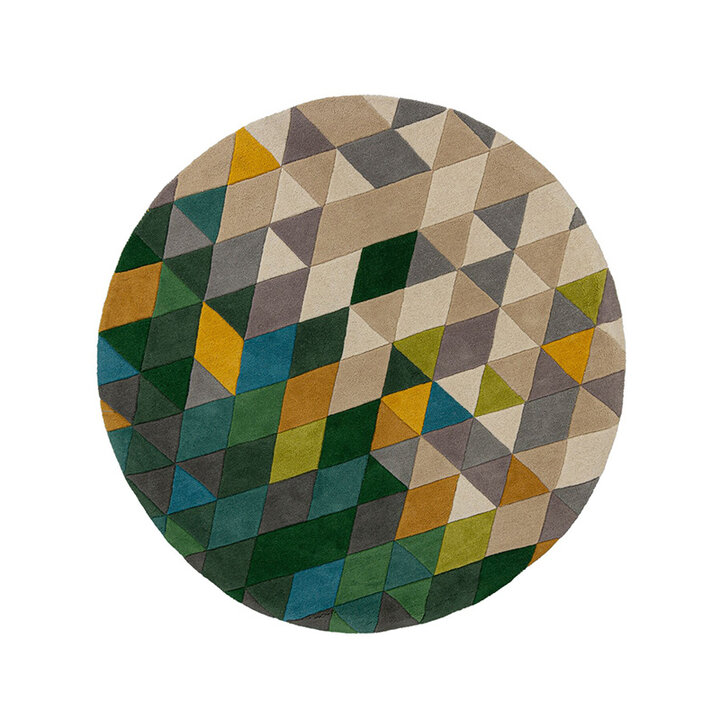 Rond Modern vloerkleed - Illo Prism Multicolor | Kleur!