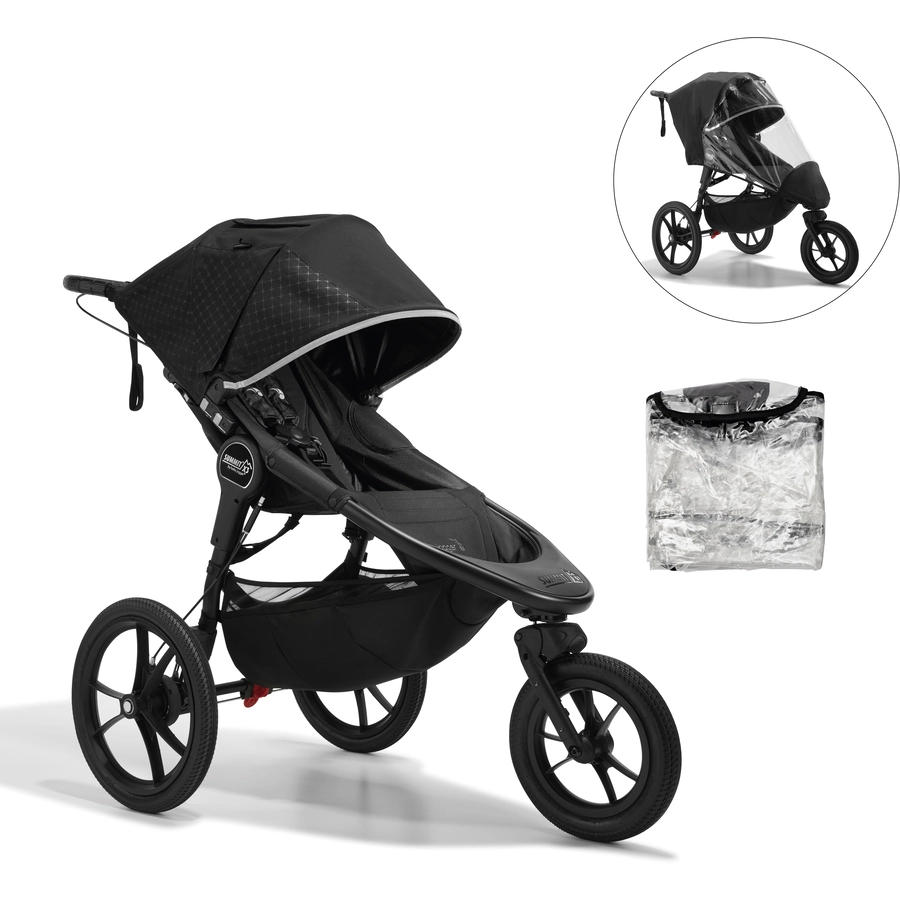 baby jogger Sportwagen Summit X3 in Midnight Black inklusive Wetterschutz