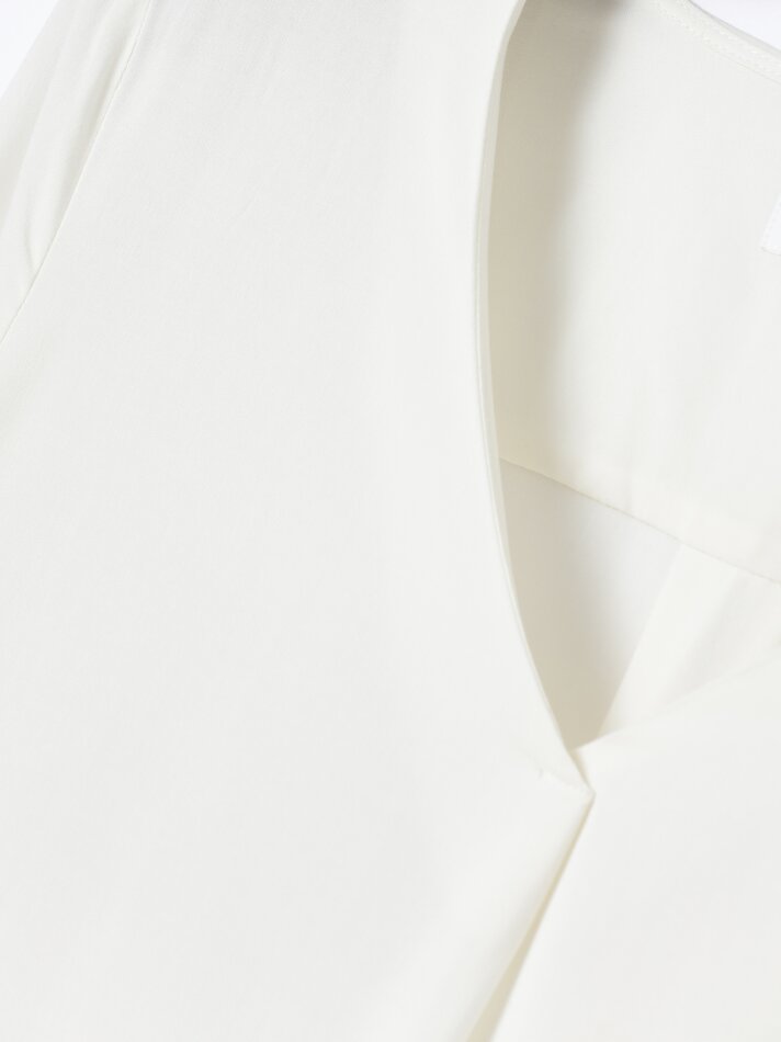 Camisa com decote em V - Off-white