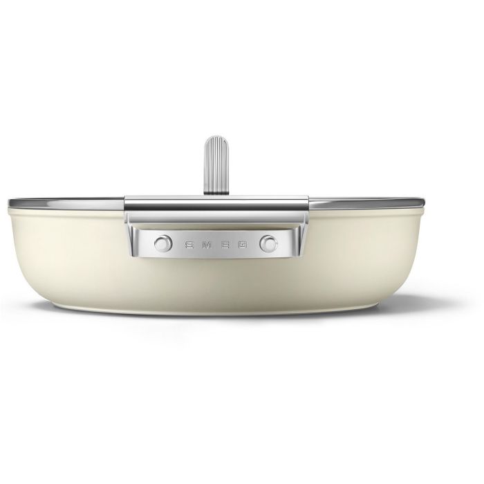 SMEG Schmorpfanne mit Deckel 28 cm CKFD2811CRM Creme