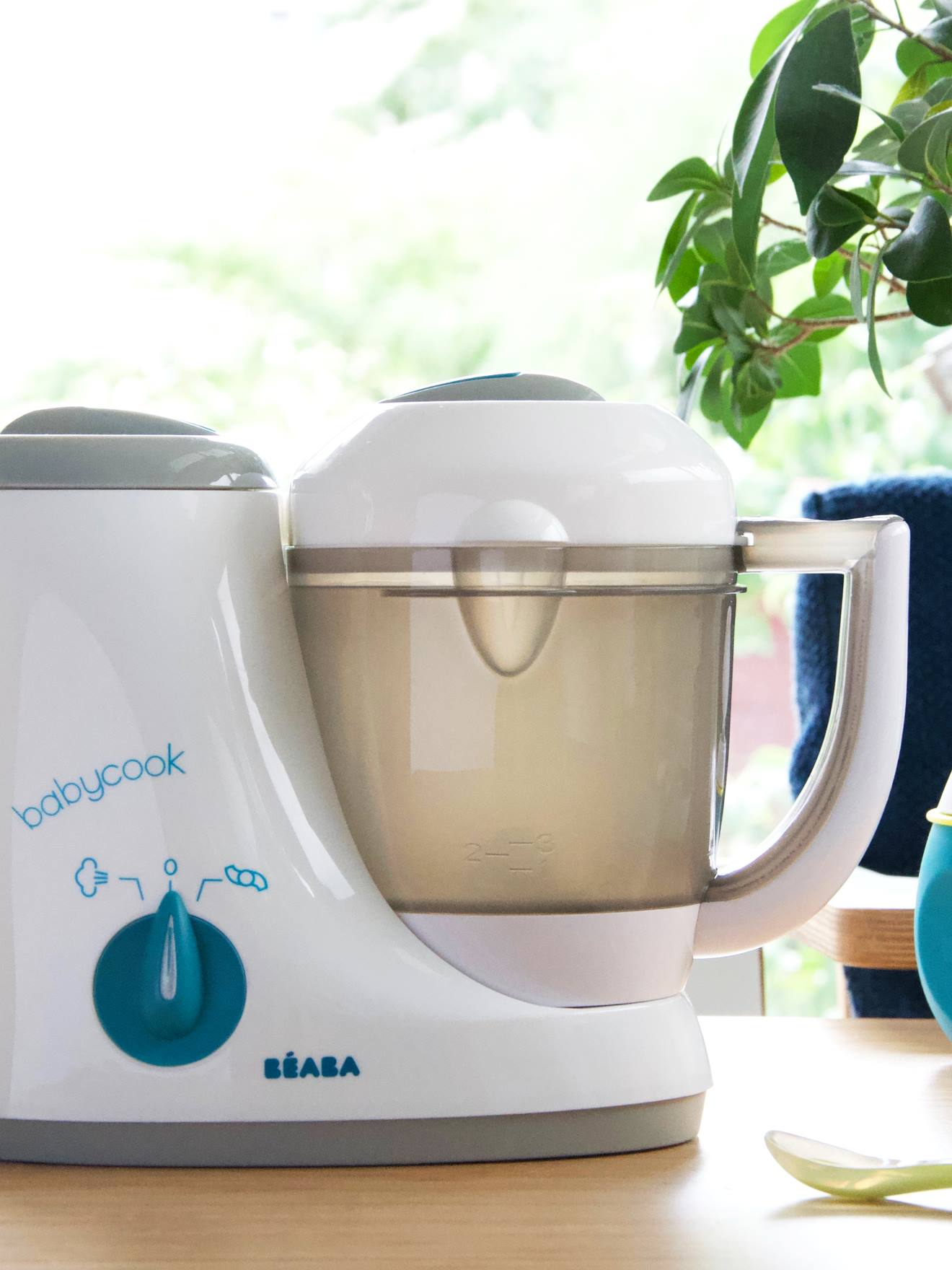 Robô de cozinha BEABA Babycook Original branco/azul/cinza