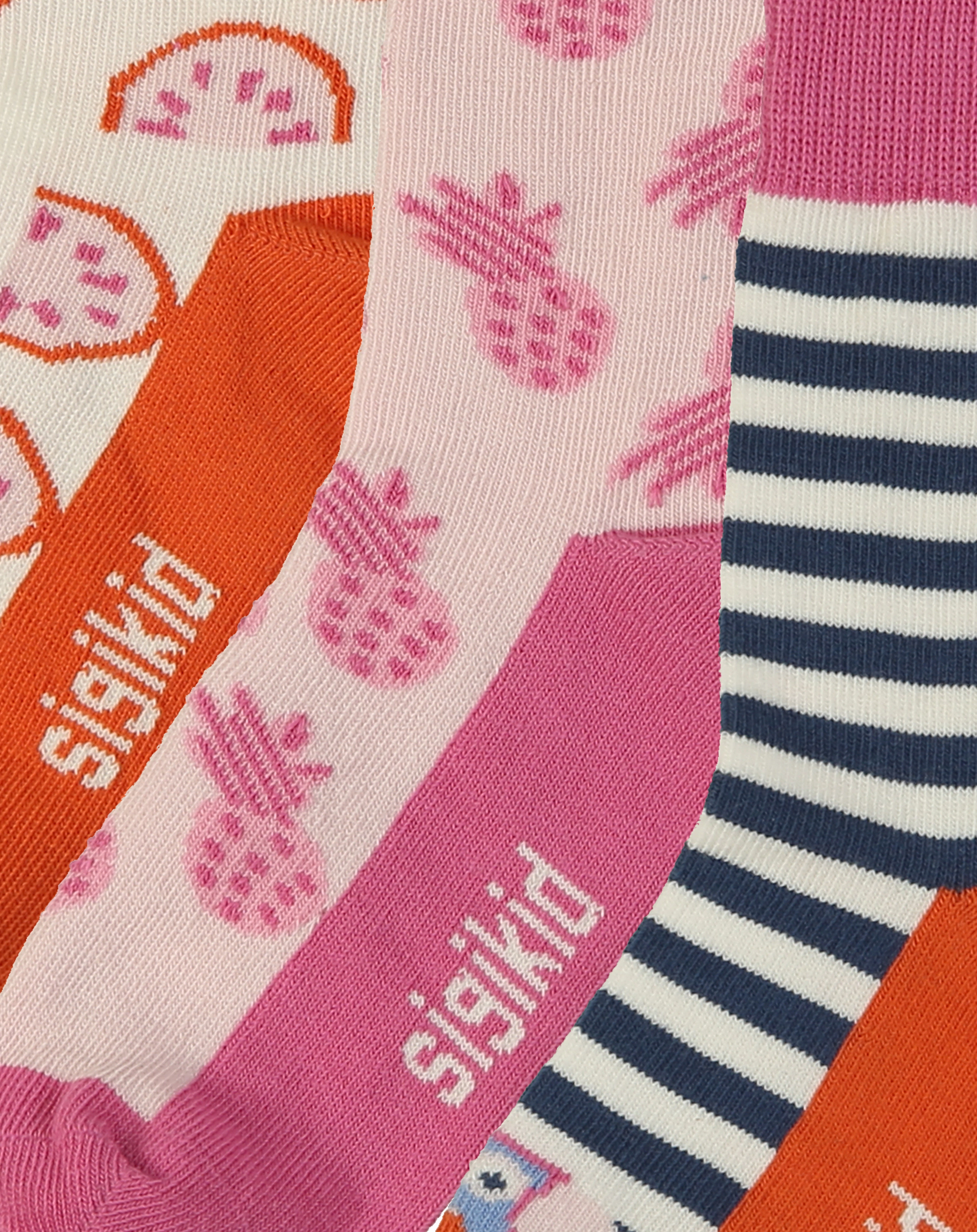 Strümpfe SUMMER 3er Pack in rosa/blau