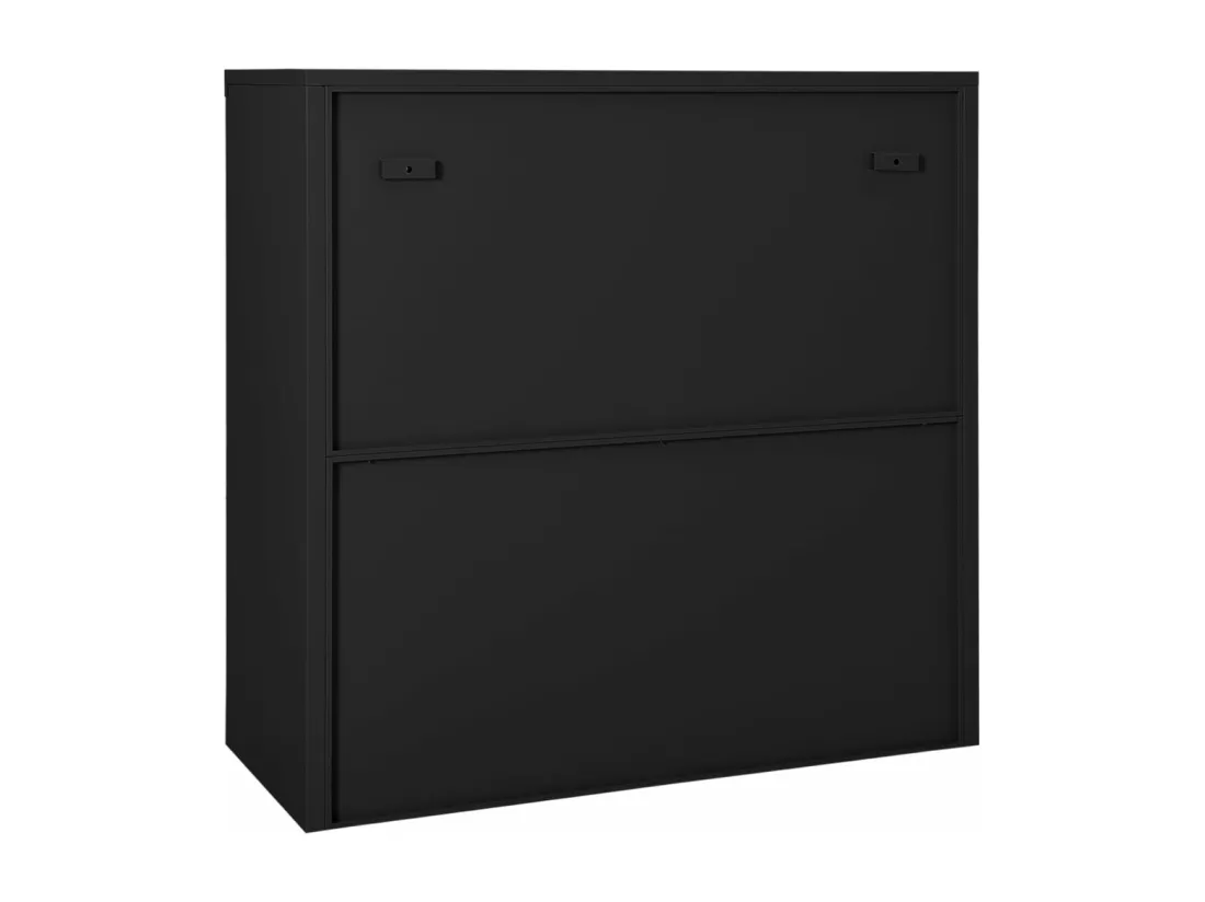 Armoire à portes coulissantes Anthracite 90x40x90 cm Acier
