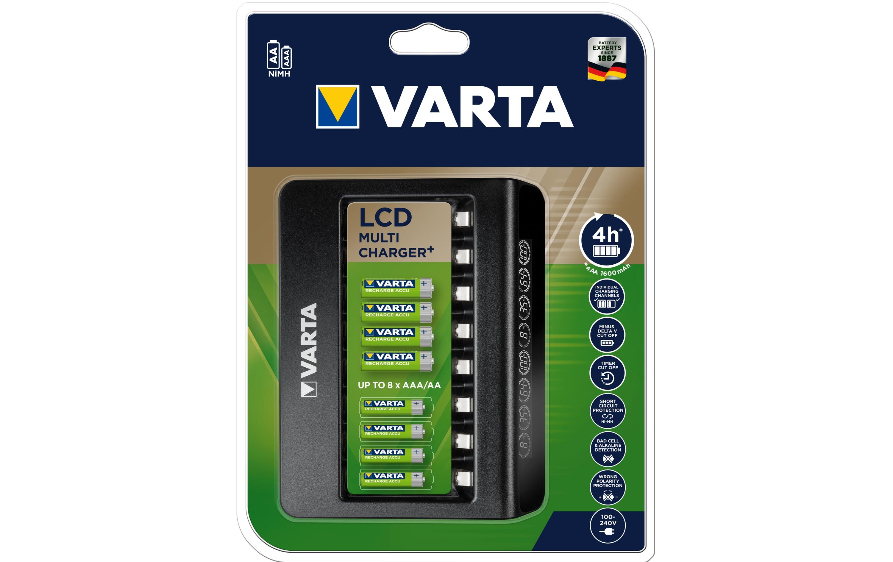 Ladegerät LCD Multi Charger+Ladestation für Nickel-Metallhydrid-Akkus (NiMH)