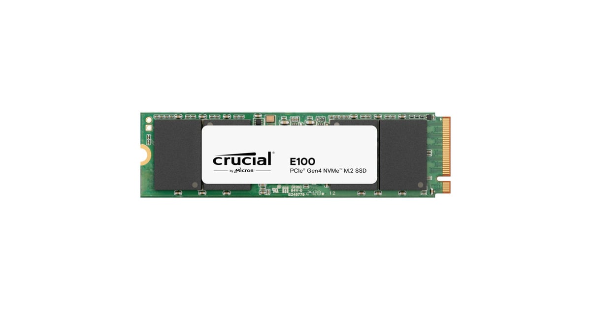 CrucialE100 1 TB SSD  (PCIe 4.0 x4, NVMe, M.2 2280)