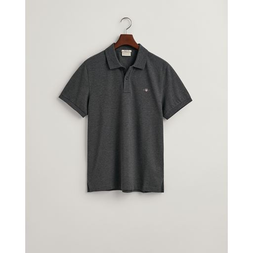 GANT Shield Piqué Polo T-shirt, Antracit Melange, 3XL