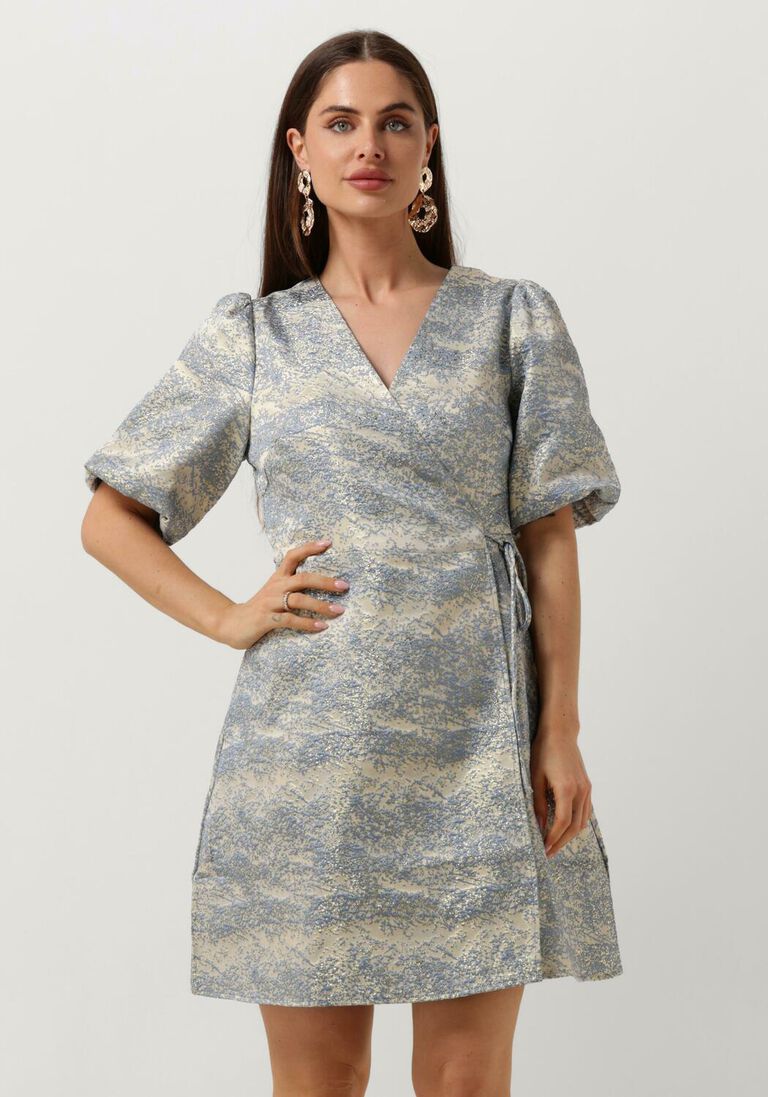 Y.A.S. lichtblauwe y.a.s. mini jurk yasclera ss dress