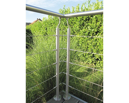 Pertura RVS V2A ronde relingsteun (5 gaten) vloermontage (24)