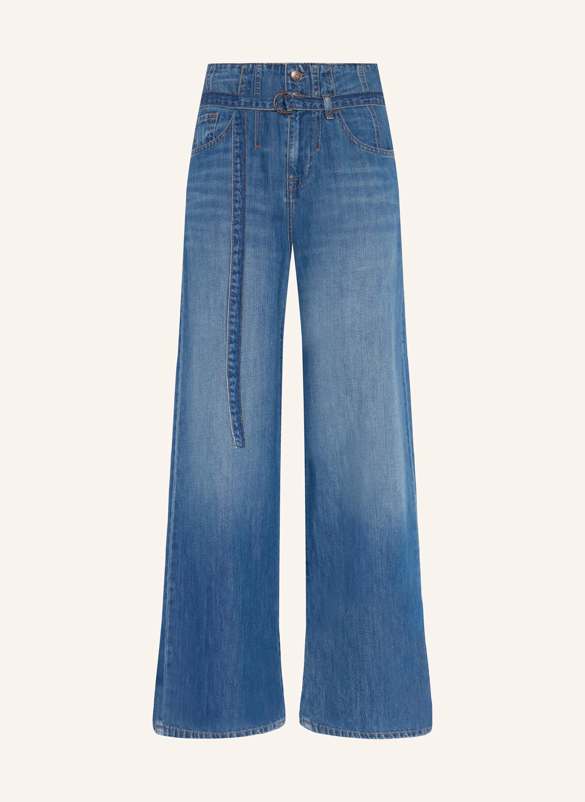 7 for all mankind Wide Leg Jeans mit Leinen