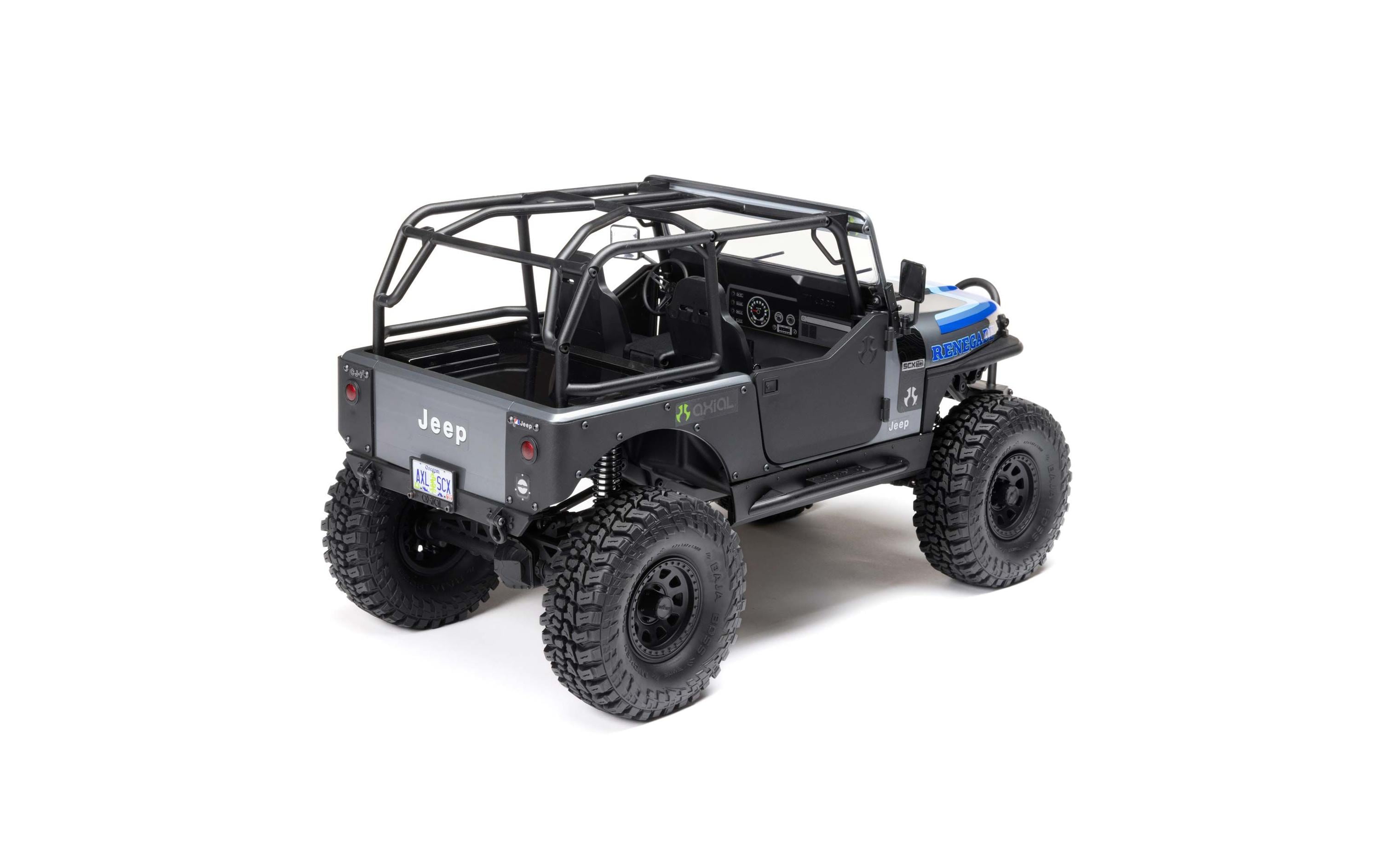 Scale Crawler SCX10 III Jeep CJ-7 Grau, ARTR, 1:10<br>Jeep CJ-7 Renegade Rock Crawler mit Spektrum Technik