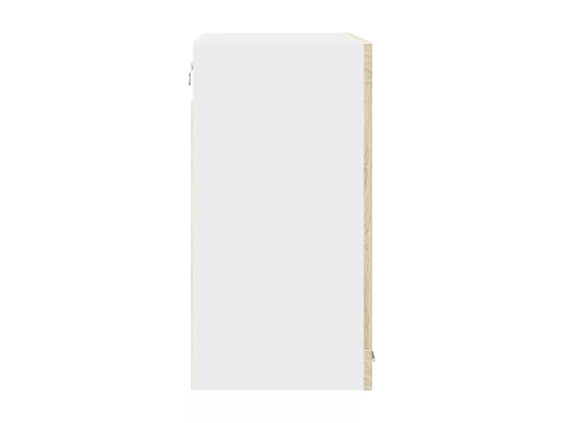 Armoire en verre suspendue Chêne sonoma 80x31x60 cm Aggloméré