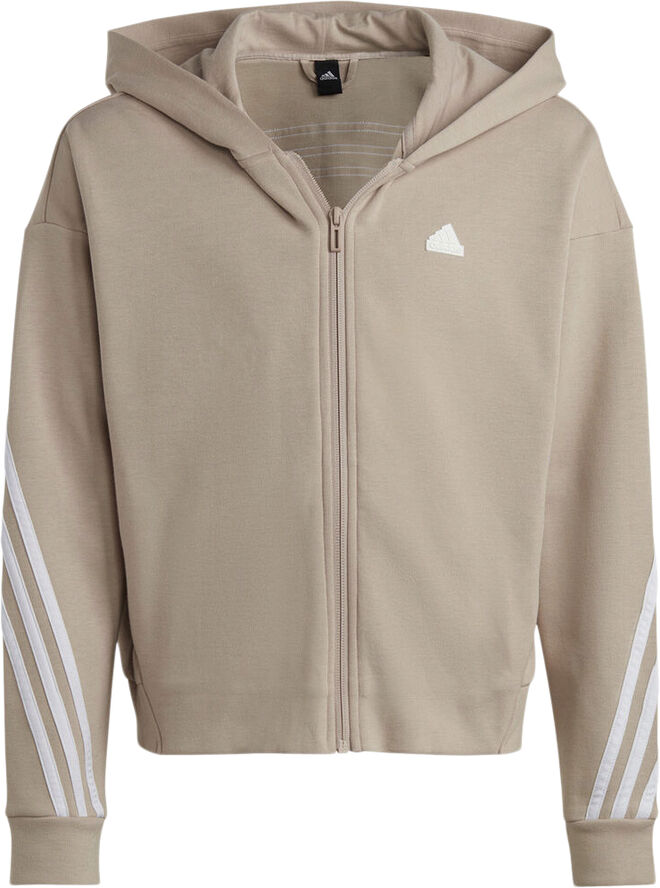 adidas Future Icons 3-Stripes Full-Zip hættetrøje Brun