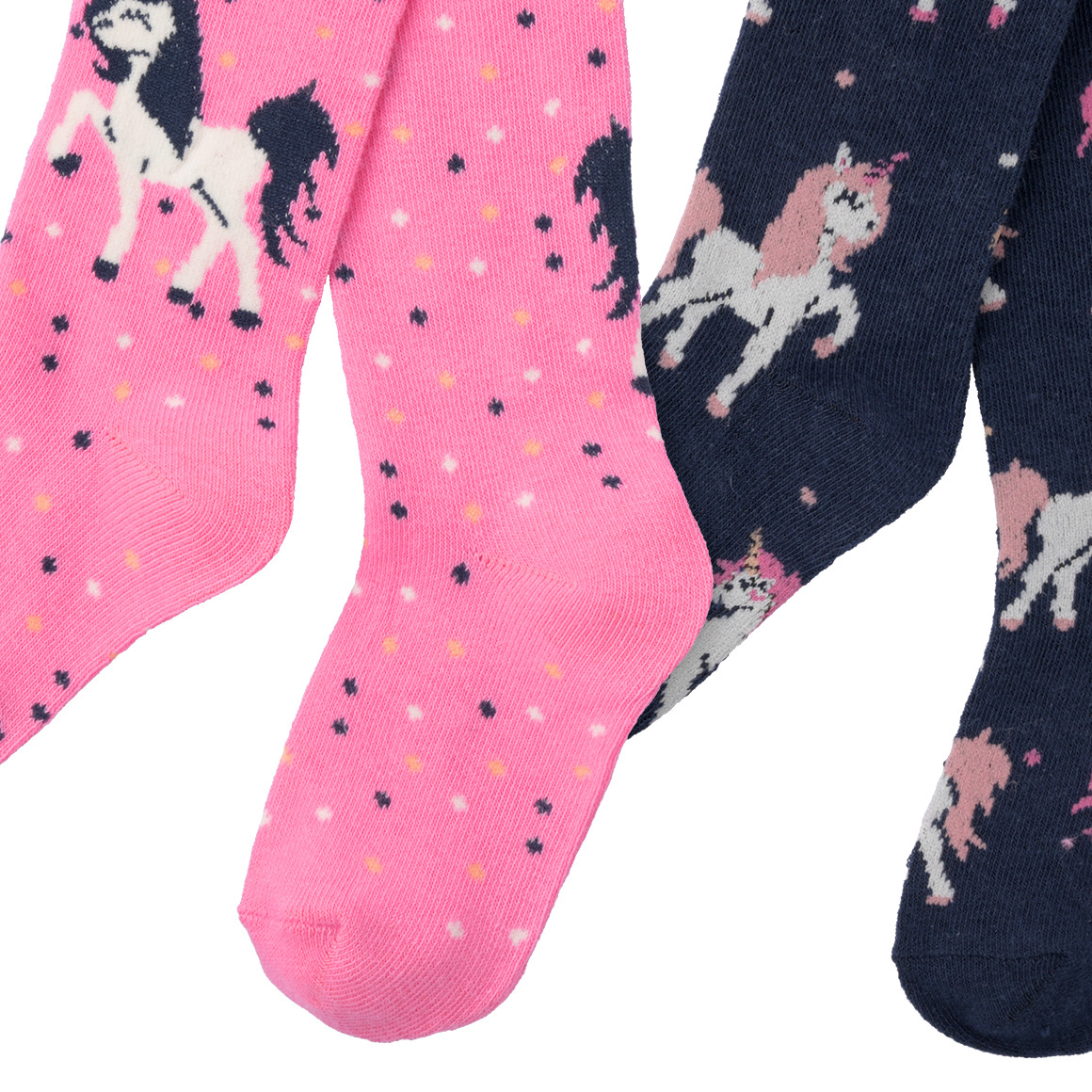 Topolino 2 Mädchen Strumpfhosen im Set pink / dunkelblau