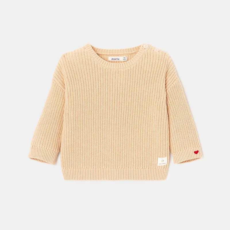 Pull tricot maille perlée beige mixte Absorba Beige
