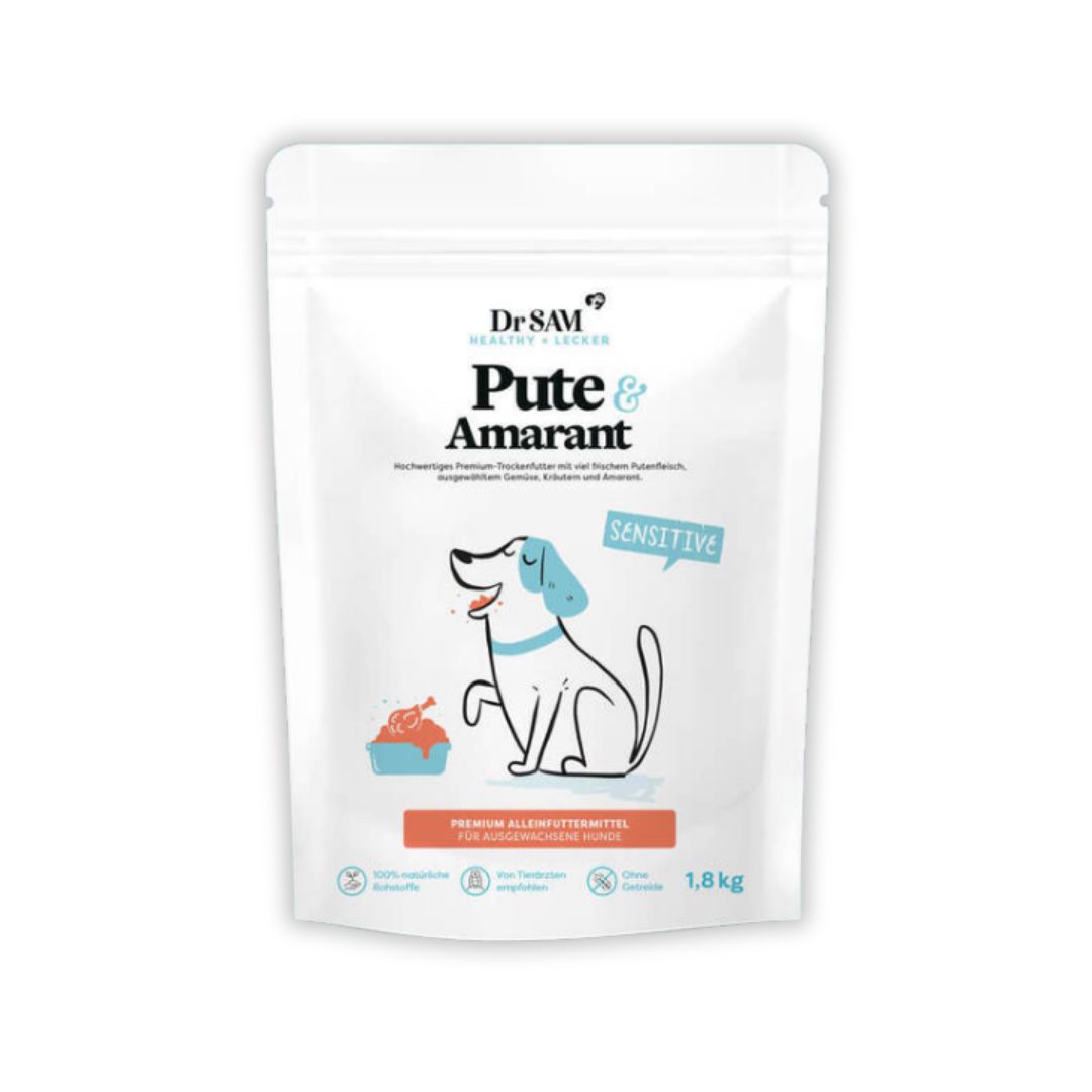Dr. SAM Pute & Amarant Trockenfutter für Hunde