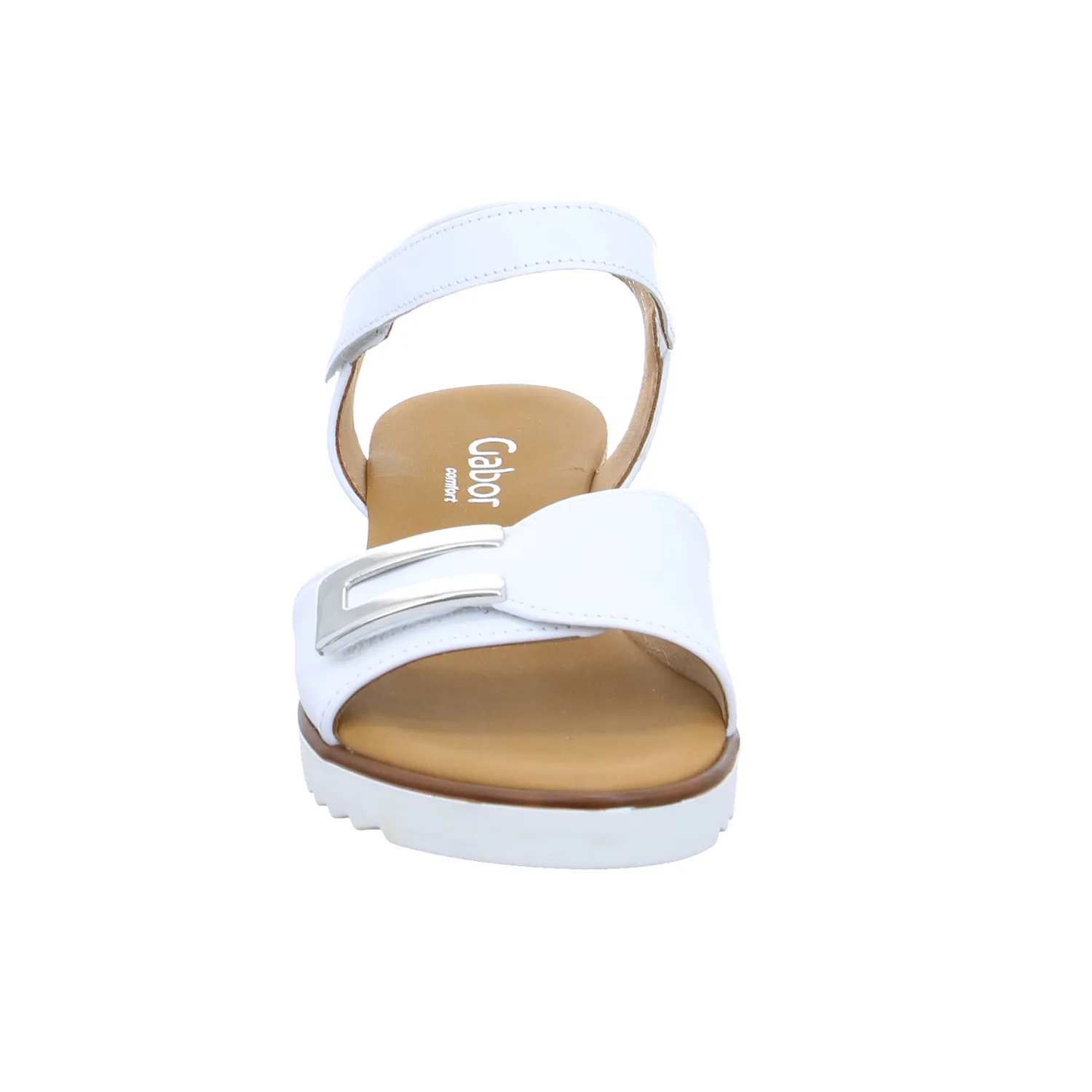 GABOR Sandalette Weiss Leder