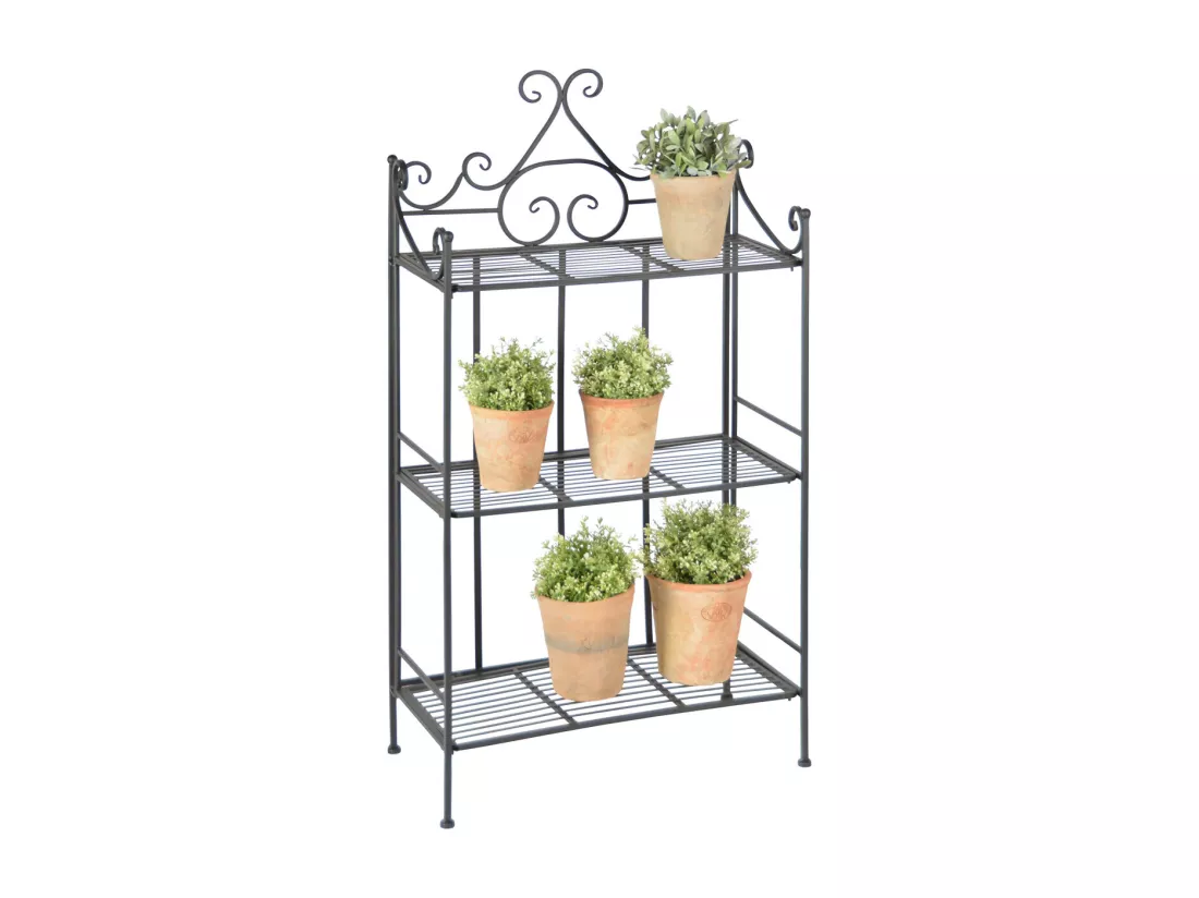 Etagère pliante à plantes Arabesques Droite 3 niveaux