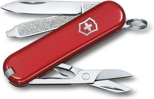 Victorinox 0.6223.G, Klappkniv med lås, Multiverktøyskniv, Drop punkt, ABS syntetisk, Rød, 7 verktøy