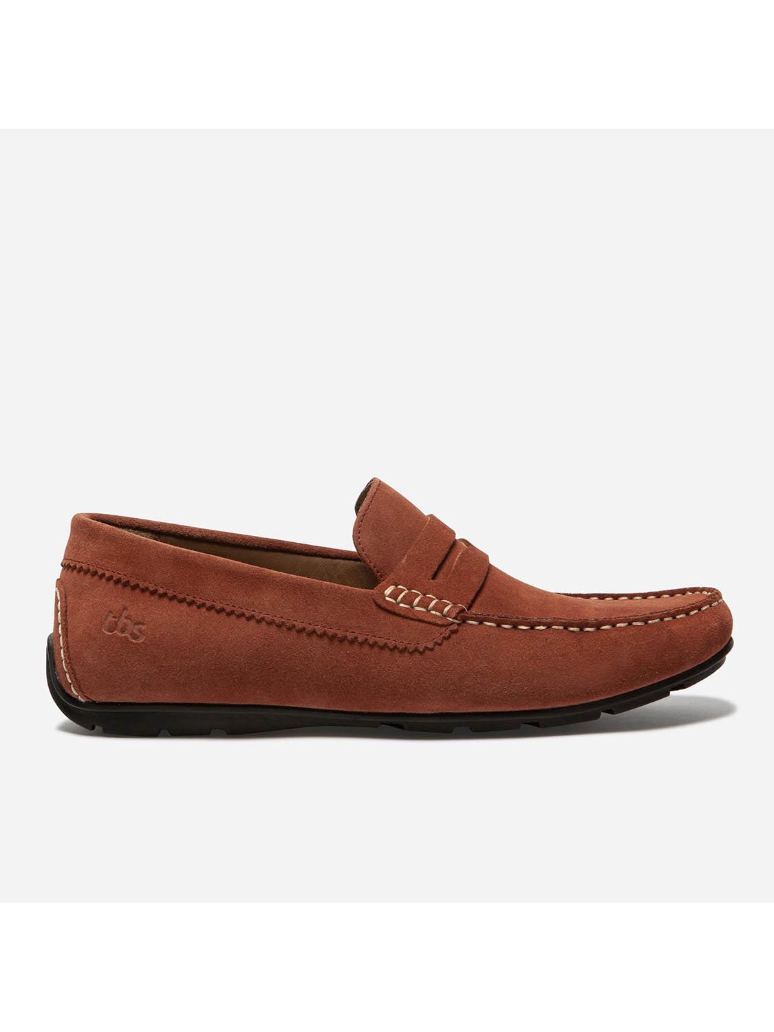 Mocassins Homme Cuir Velours Terracotta