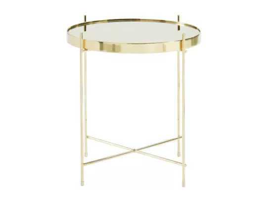 Table d'appoint MARCIA - Miroir & Métal - Doré