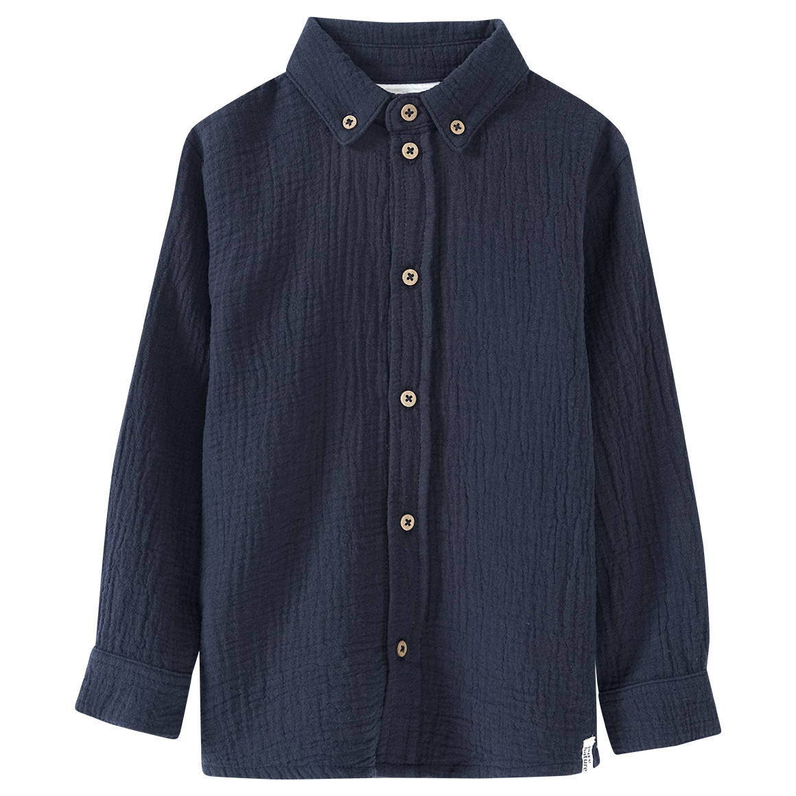 Topolino Pure Collection Jungen Musselin-Hemd mit Kentkragen dunkelblau