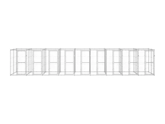 Chenil extérieur cage enclos 990 x 220 x 180 cm 02_0000412