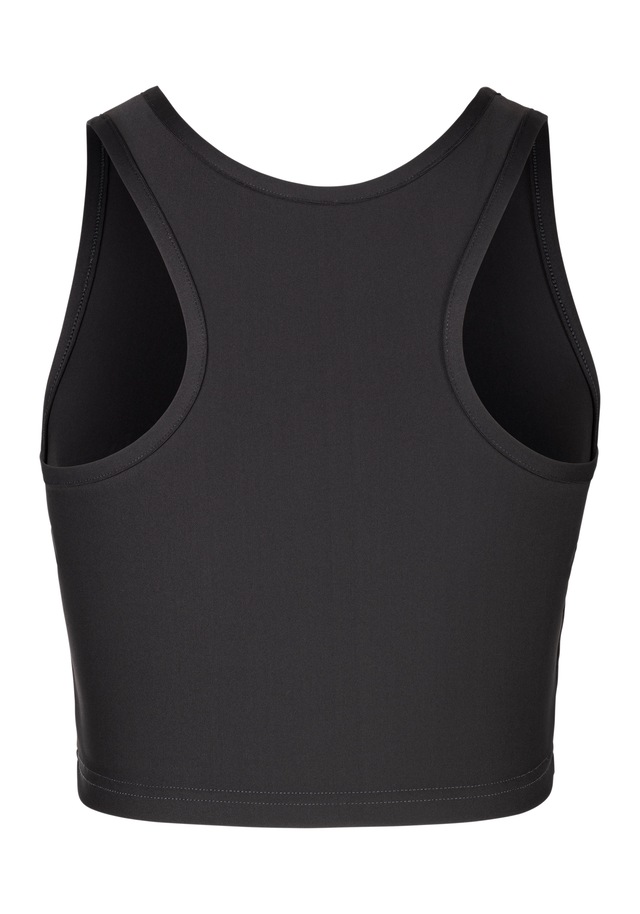LASCANA ACTIVE Crop-Top , Sporttop mit Ringerrücken und Logodruck