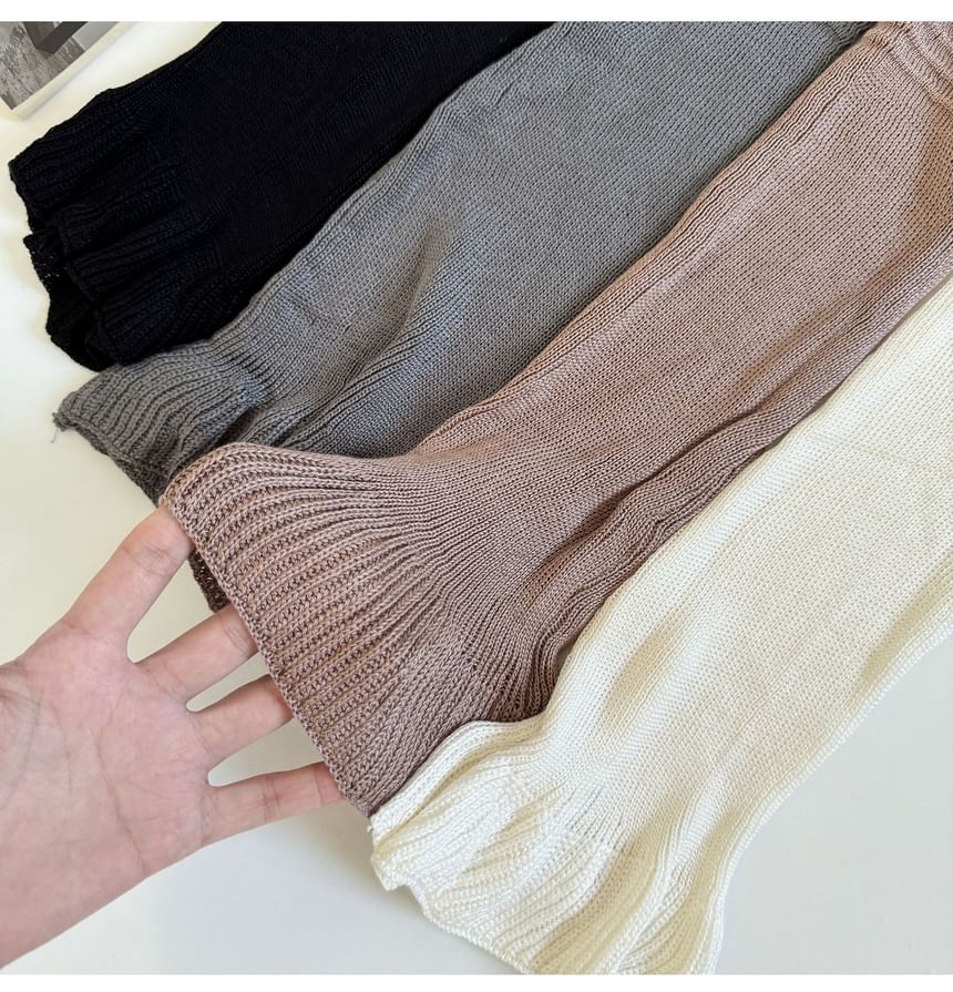 Allinya - Effen beenwarmers met ruches