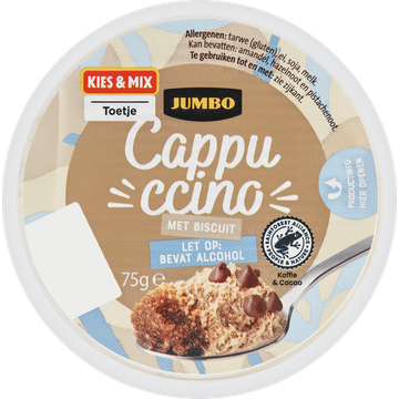 Jumbo Cappuccino Mousse met Biscuit 75g - Bevat Alcohol