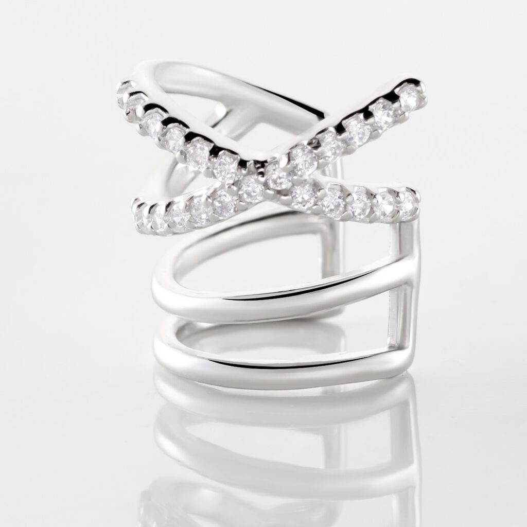 Bague D'oreille Unitaire Pancho Argent Blanc Oxyde