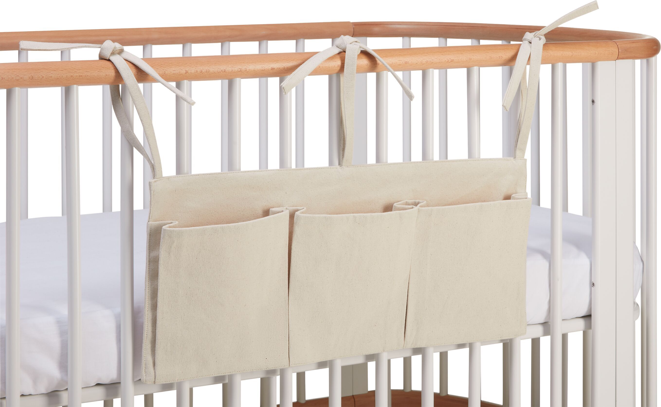 TULIA Babybett Aufbewahrungstasche - Beige / B: 57.0 cm x H: 24.0 cm